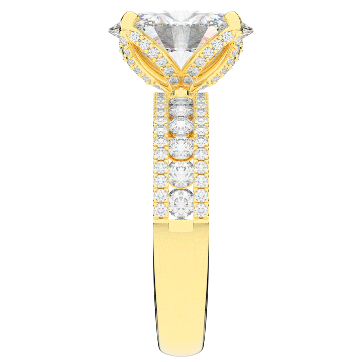 3.95CT.TW OVAL LAB DIAMOND SOLITAIRE ENGAGEMENT RING - Nazarelle