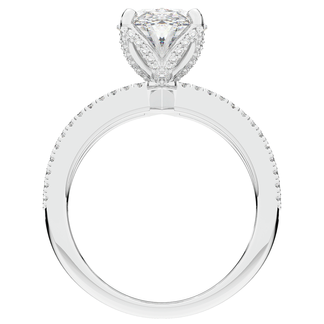 3.95CT.TW OVAL LAB DIAMOND SOLITAIRE ENGAGEMENT RING - Nazarelle