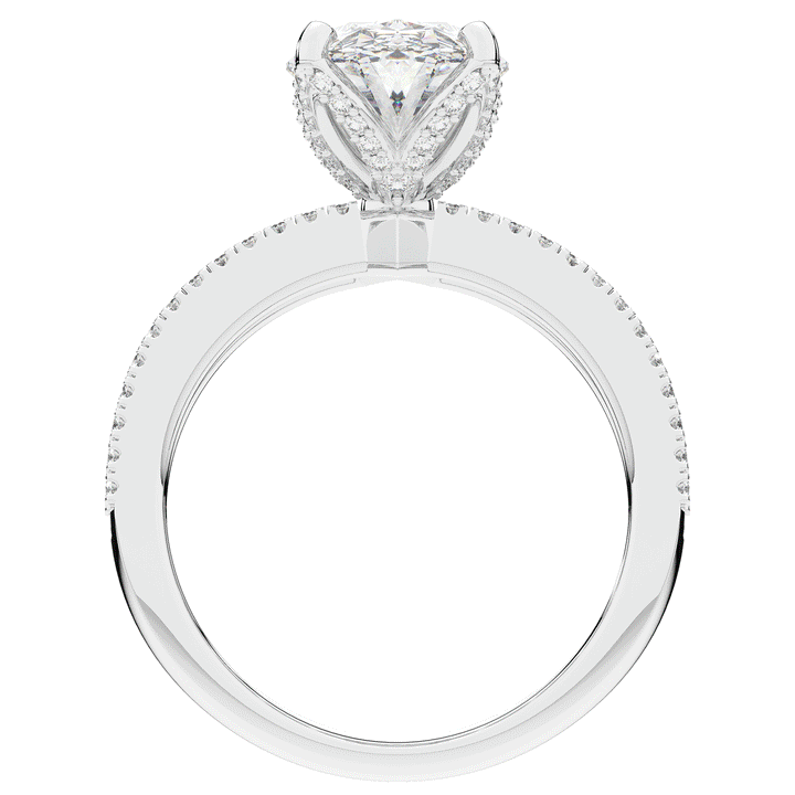 3.95CT.TW OVAL LAB DIAMOND SOLITAIRE ENGAGEMENT RING - Nazarelle