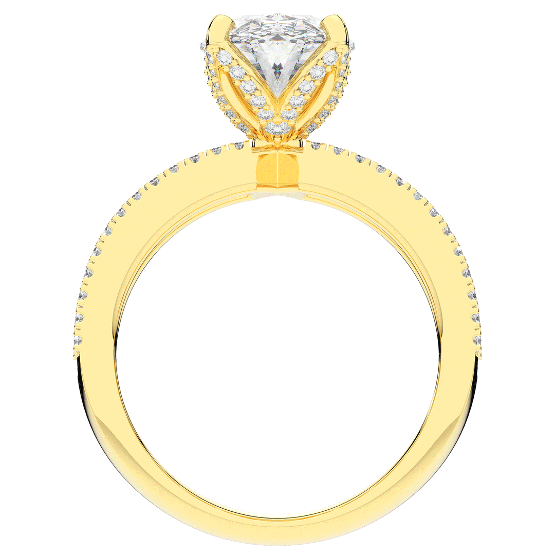 3.95CT.TW OVAL LAB DIAMOND SOLITAIRE ENGAGEMENT RING - Nazarelle