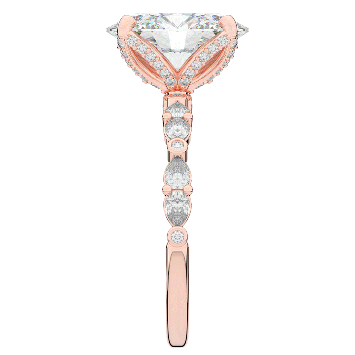3.60CT.TW OVAL LAB DIAMOND SOLITAIRE ENGAGEMENT RING - Nazarelle