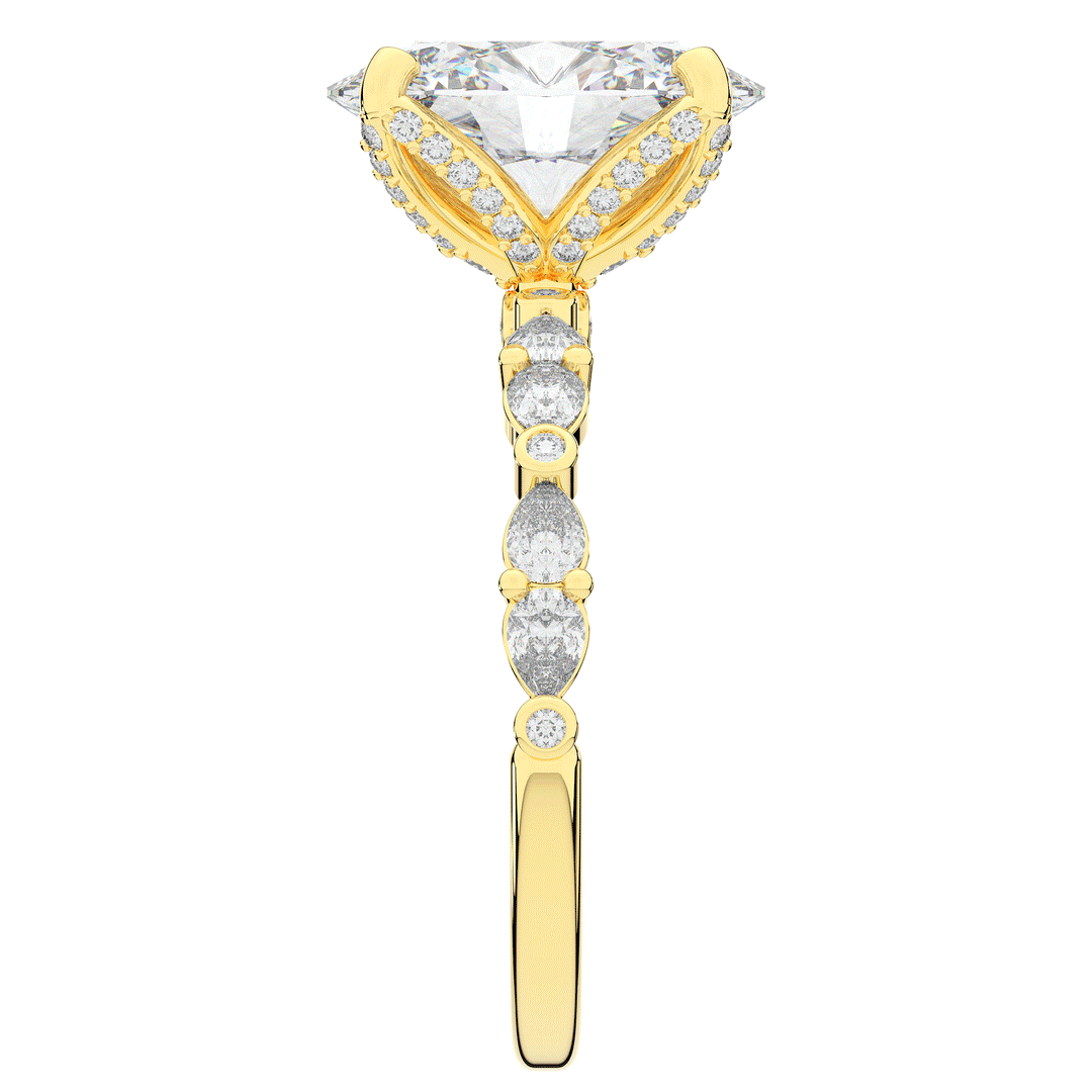 3.60CT.TW OVAL LAB DIAMOND SOLITAIRE ENGAGEMENT RING - Nazarelle