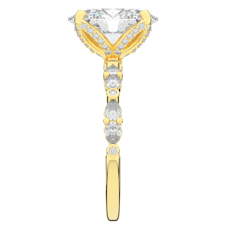 3.60CT.TW OVAL LAB DIAMOND SOLITAIRE ENGAGEMENT RING - Nazarelle