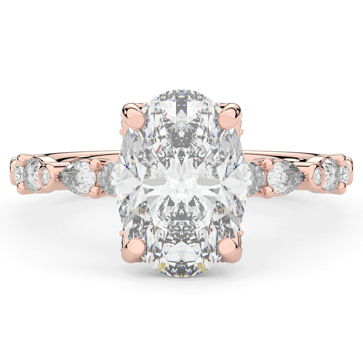 3.60CT.TW OVAL LAB DIAMOND SOLITAIRE ENGAGEMENT RING - Nazarelle