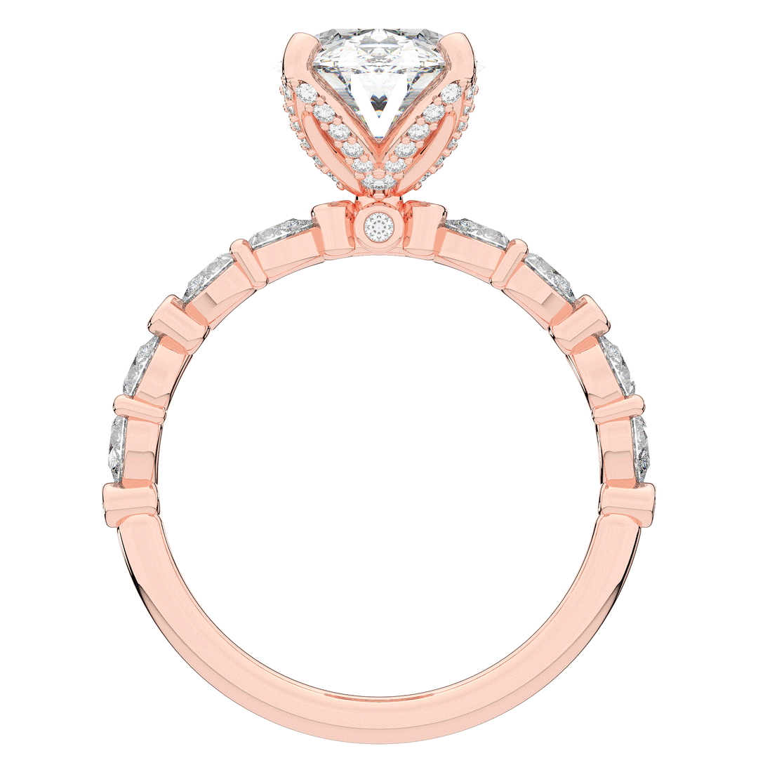 3.60CT.TW OVAL LAB DIAMOND SOLITAIRE ENGAGEMENT RING - Nazarelle