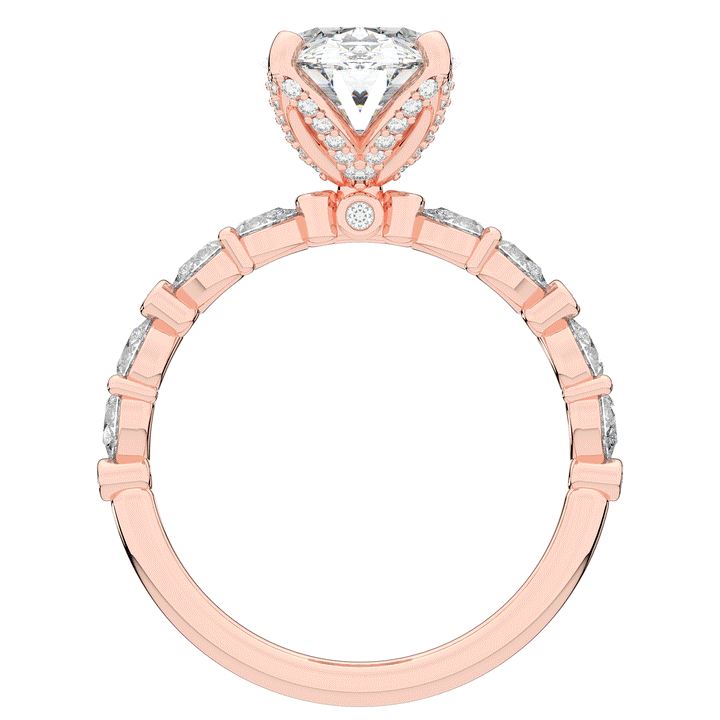 3.60CT.TW OVAL LAB DIAMOND SOLITAIRE ENGAGEMENT RING - Nazarelle