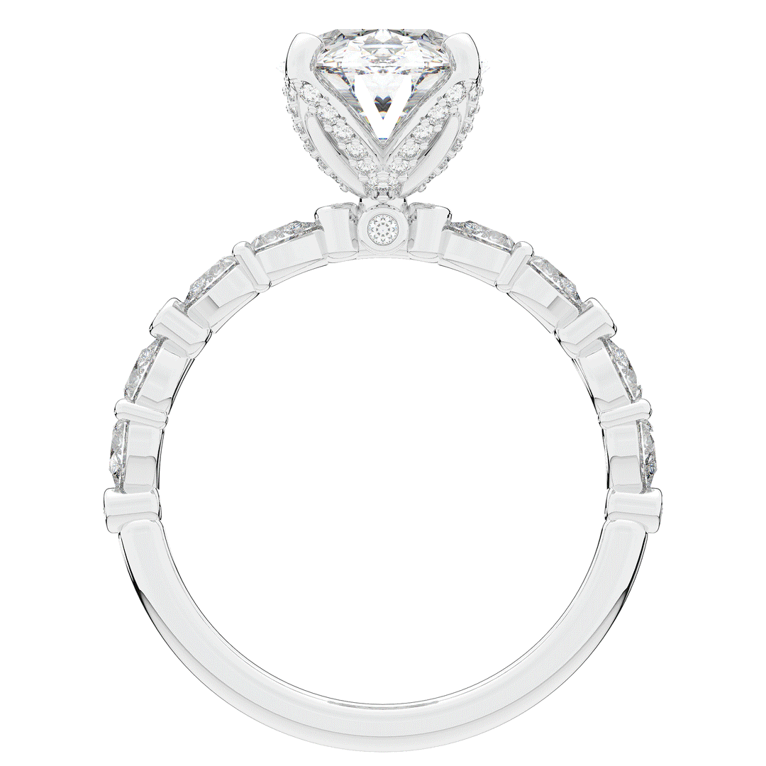3.60CT.TW OVAL LAB DIAMOND SOLITAIRE ENGAGEMENT RING - Nazarelle
