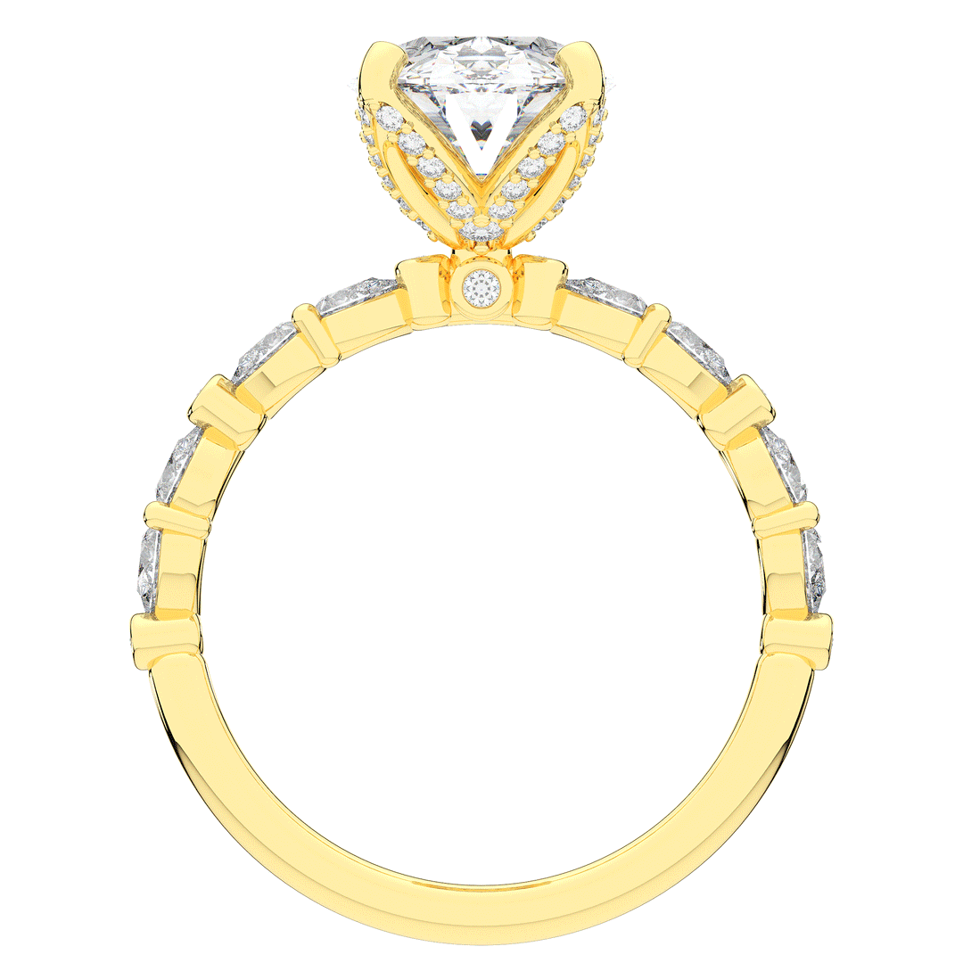 3.60CT.TW OVAL LAB DIAMOND SOLITAIRE ENGAGEMENT RING - Nazarelle