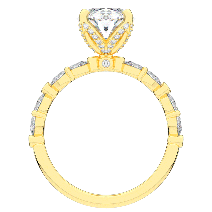 3.60CT.TW OVAL LAB DIAMOND SOLITAIRE ENGAGEMENT RING - Nazarelle