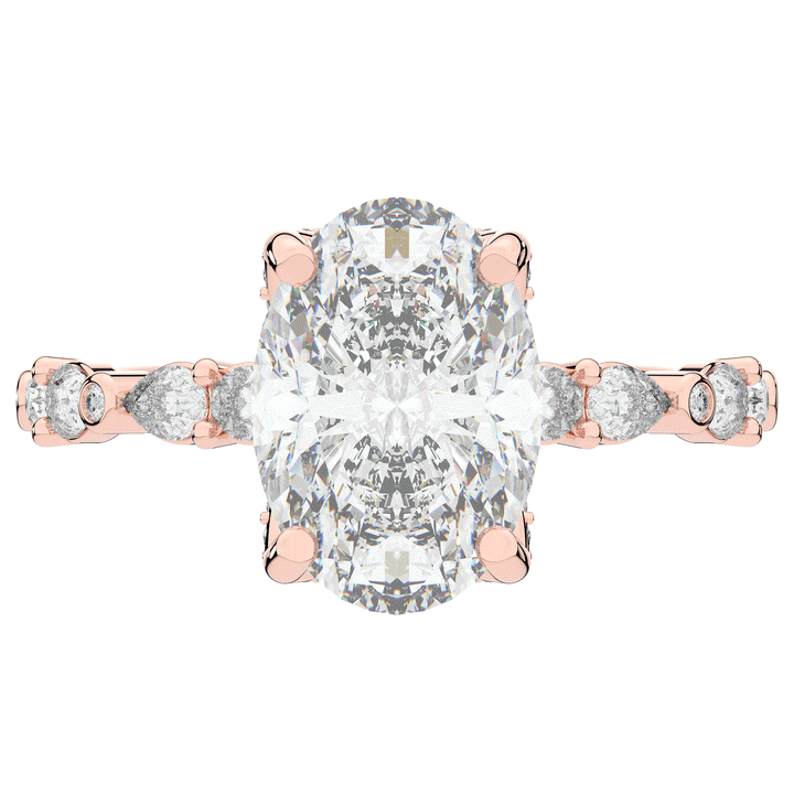 3.60CT.TW OVAL LAB DIAMOND SOLITAIRE ENGAGEMENT RING - Nazarelle