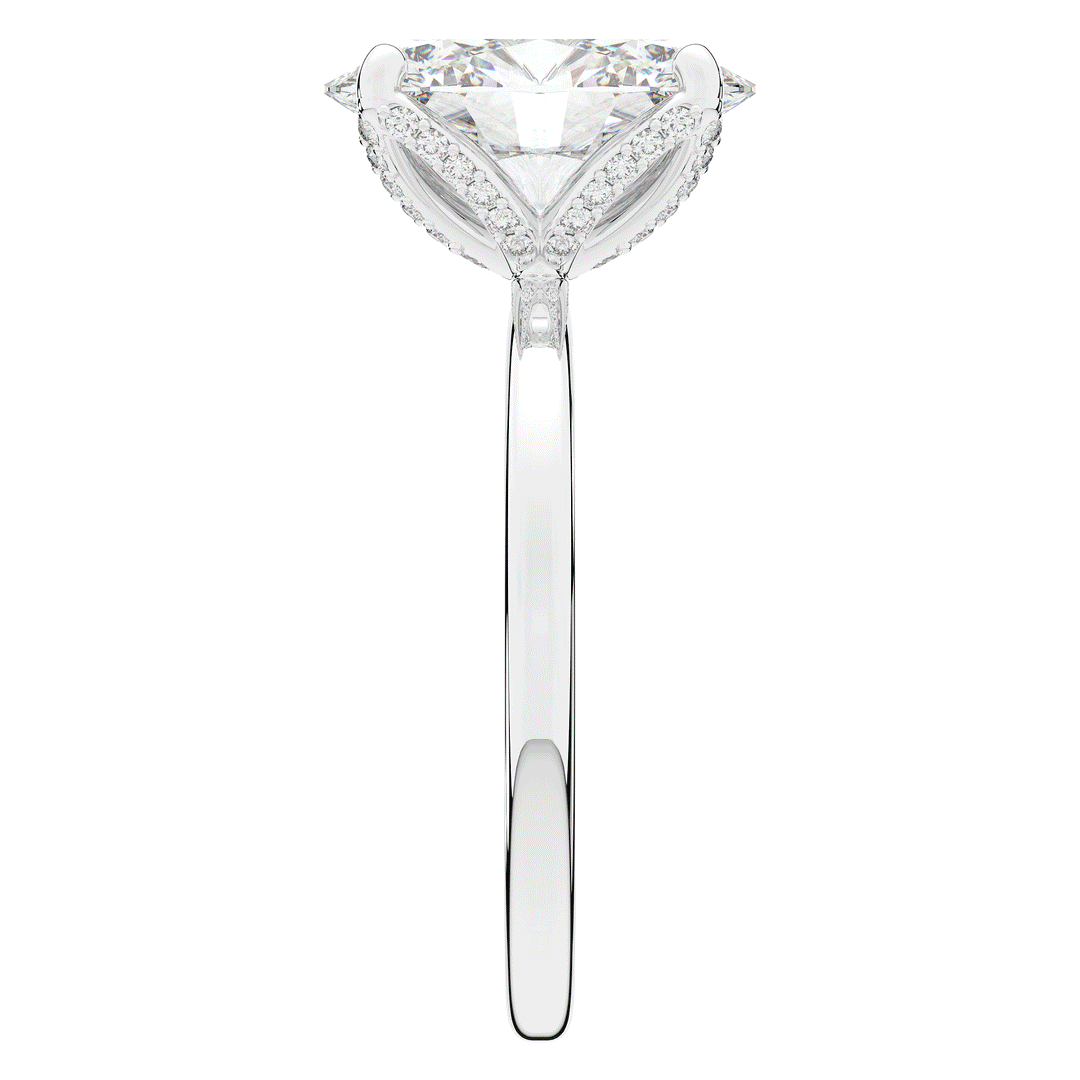 3.10CT.TW OVAL LAB DIAMOND ENGAGEMENT RING - Nazarelle
