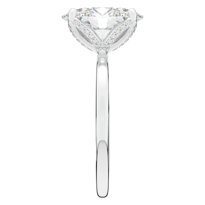 3.10CT.TW OVAL LAB DIAMOND ENGAGEMENT RING - Nazarelle