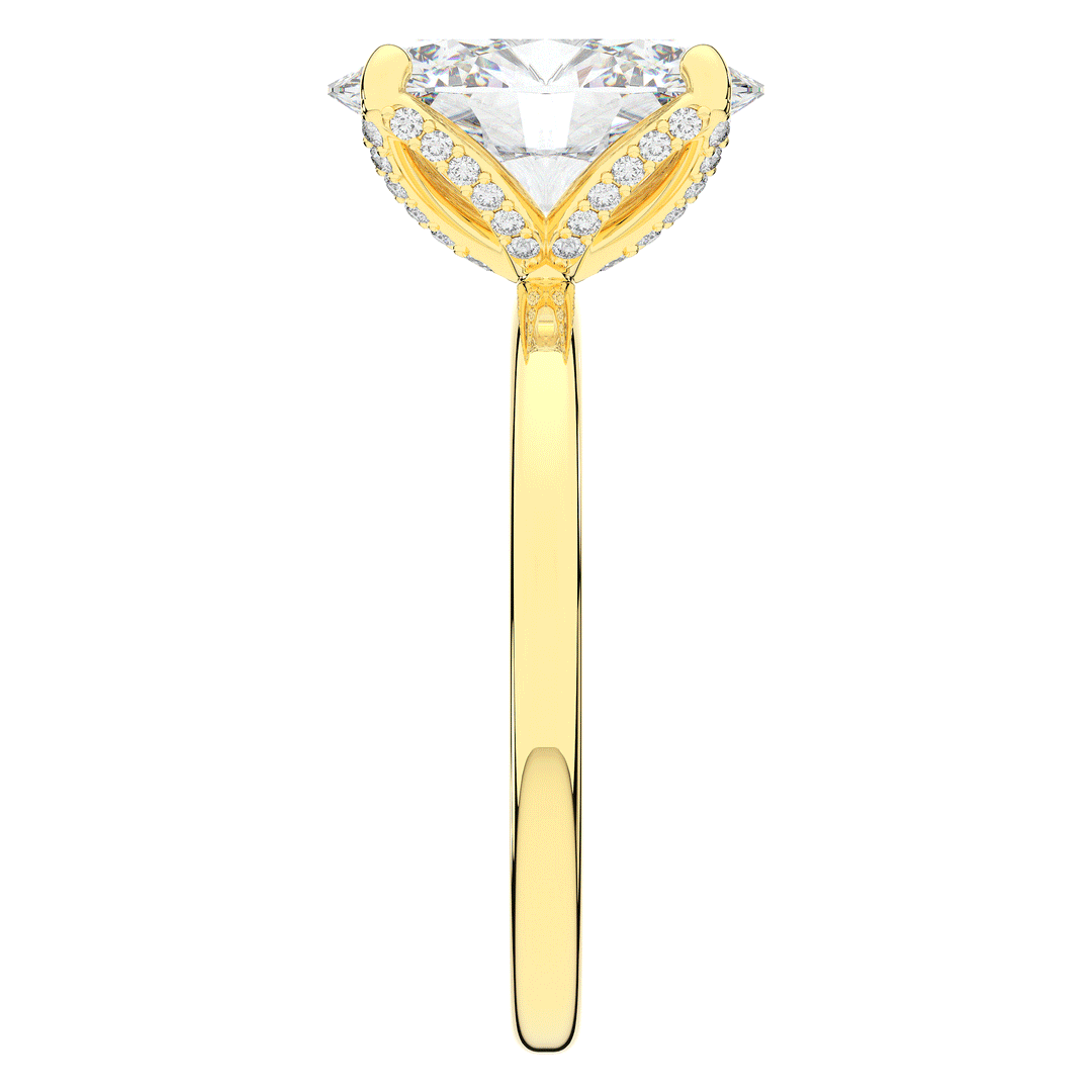 3.10CT.TW OVAL LAB DIAMOND ENGAGEMENT RING - Nazarelle