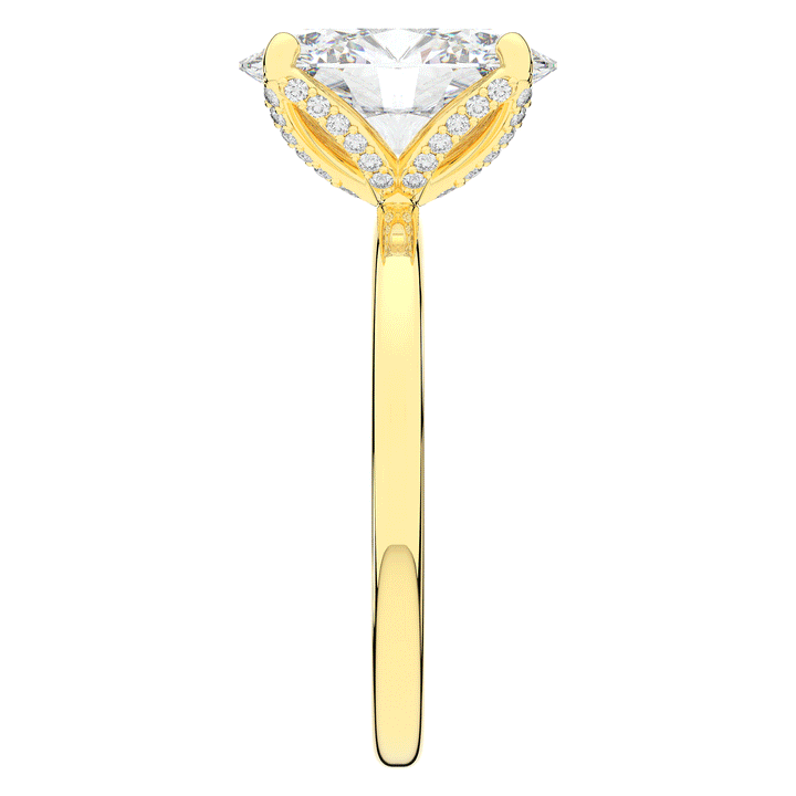 3.10CT.TW OVAL LAB DIAMOND ENGAGEMENT RING - Nazarelle