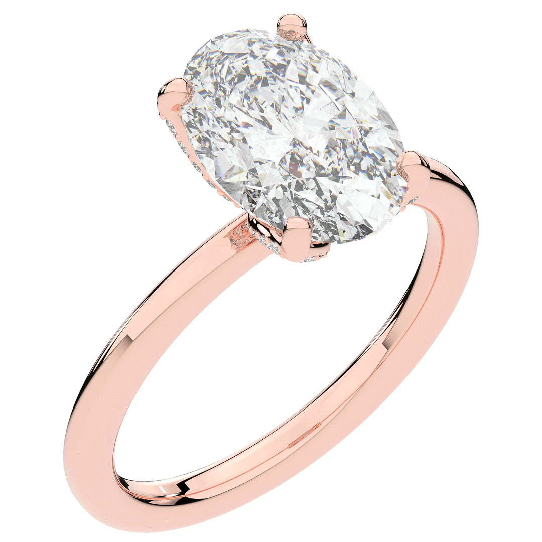 3.10CT.TW OVAL LAB DIAMOND ENGAGEMENT RING - Nazarelle