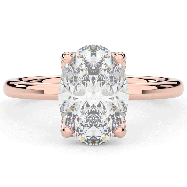 3.10CT.TW OVAL LAB DIAMOND ENGAGEMENT RING - Nazarelle