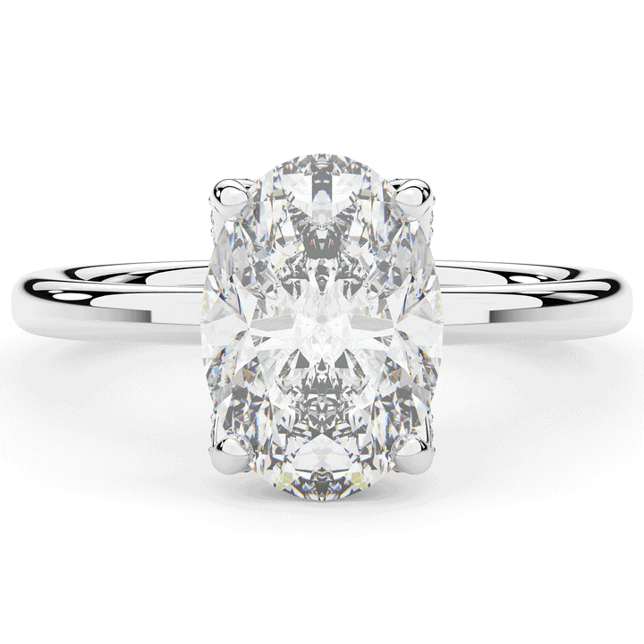 3.10CT.TW OVAL LAB DIAMOND ENGAGEMENT RING - Nazarelle