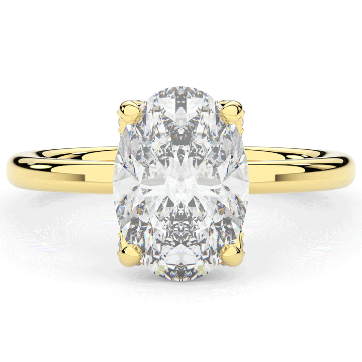 3.10CT.TW OVAL LAB DIAMOND ENGAGEMENT RING - Nazarelle