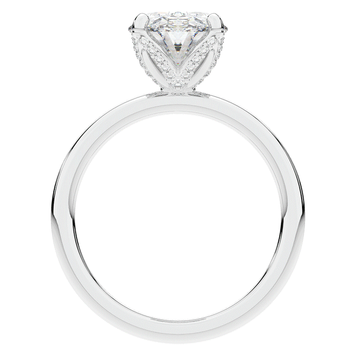 3.10CT.TW OVAL LAB DIAMOND ENGAGEMENT RING - Nazarelle