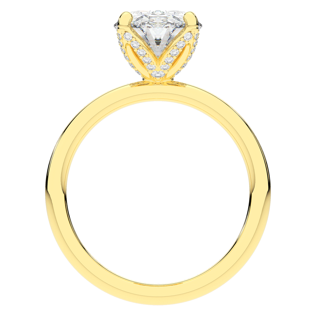 3.10CT.TW OVAL LAB DIAMOND ENGAGEMENT RING - Nazarelle