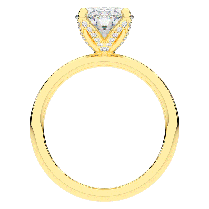 3.10CT.TW OVAL LAB DIAMOND ENGAGEMENT RING - Nazarelle
