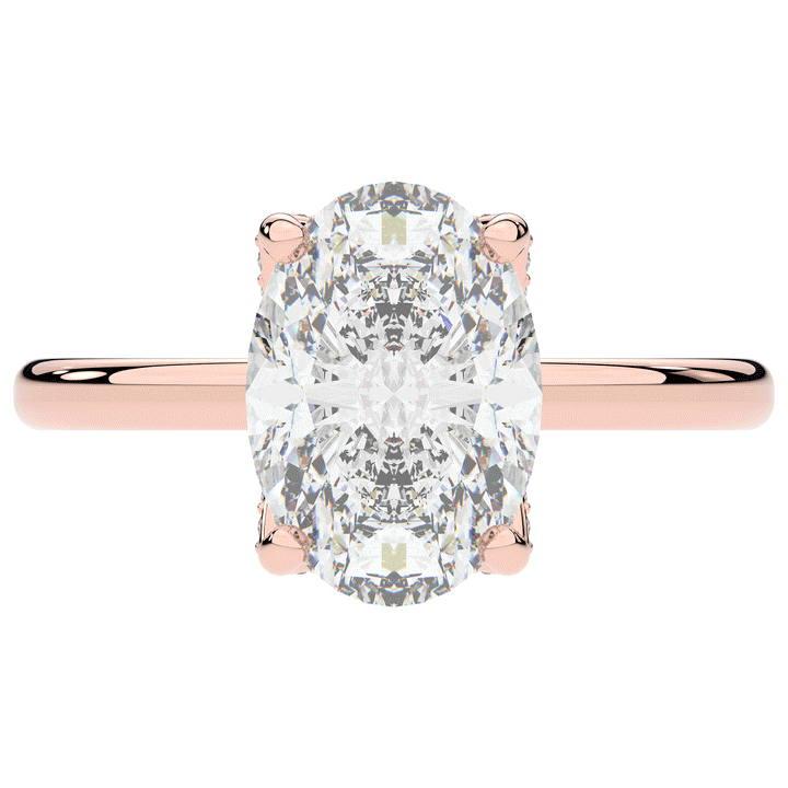 3.10CT.TW OVAL LAB DIAMOND ENGAGEMENT RING - Nazarelle