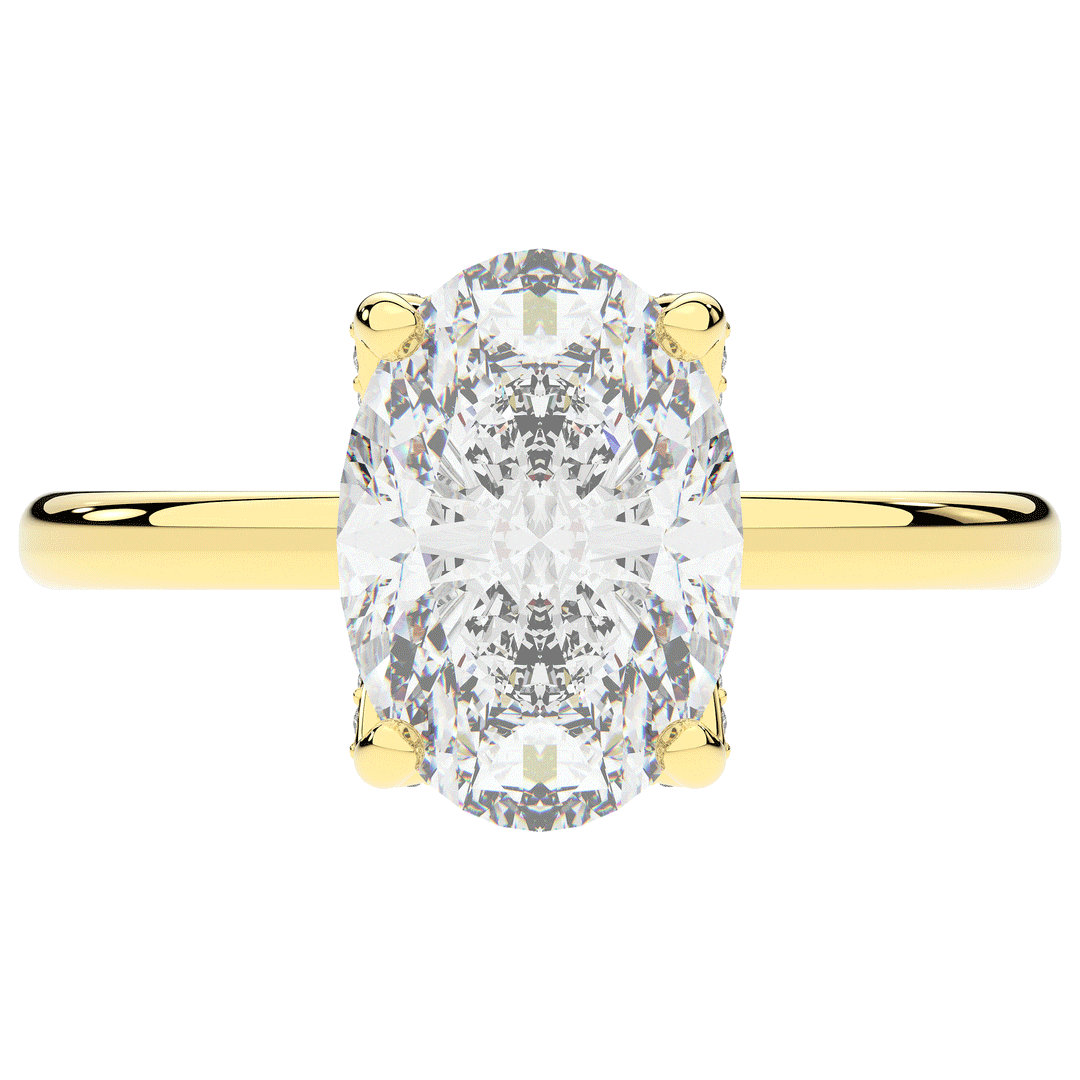 3.10CT.TW OVAL LAB DIAMOND ENGAGEMENT RING - Nazarelle