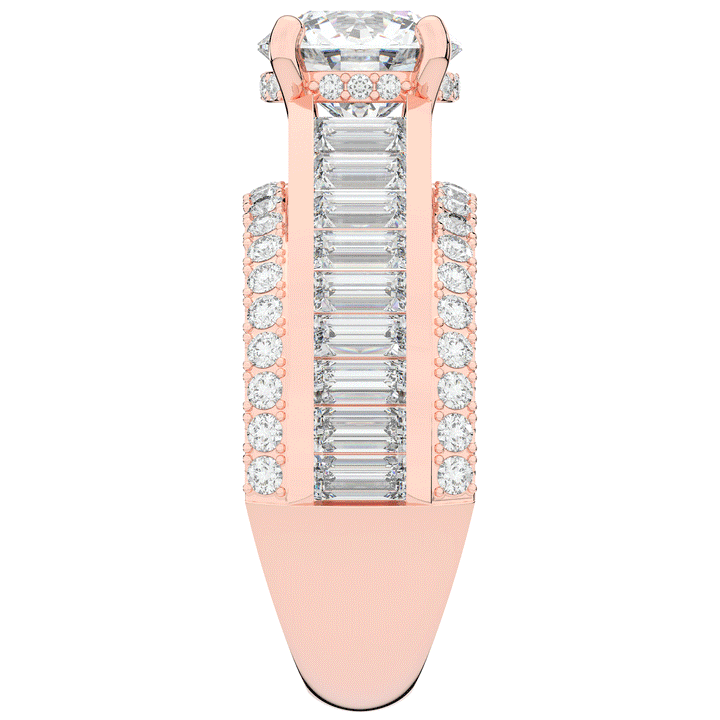3.15CT.TW ROUND LAB DIAMOND ENGAGEMENT RING - Nazarelle