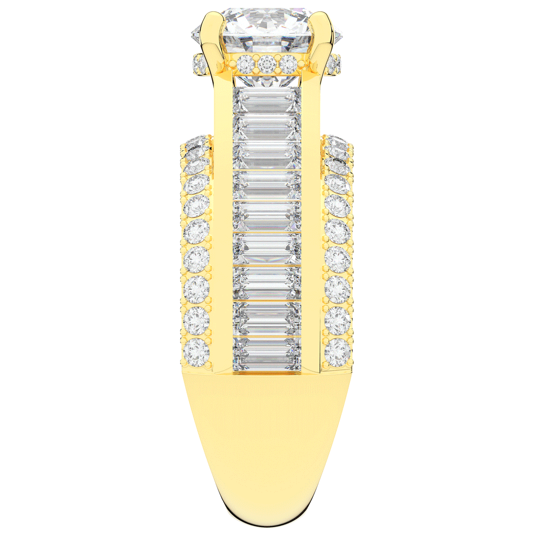 3.15CT.TW ROUND LAB DIAMOND ENGAGEMENT RING - Nazarelle