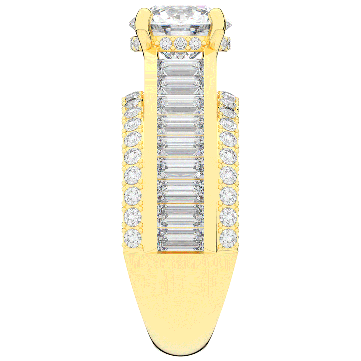 3.15CT.TW ROUND LAB DIAMOND ENGAGEMENT RING - Nazarelle