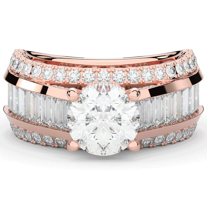 3.15CT.TW ROUND LAB DIAMOND ENGAGEMENT RING - Nazarelle
