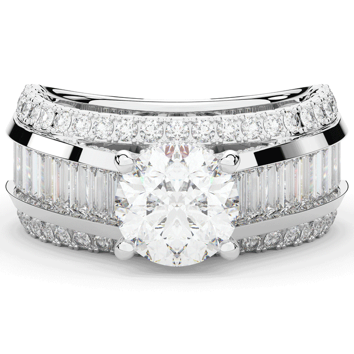 3.15CT.TW ROUND LAB DIAMOND ENGAGEMENT RING - Nazarelle