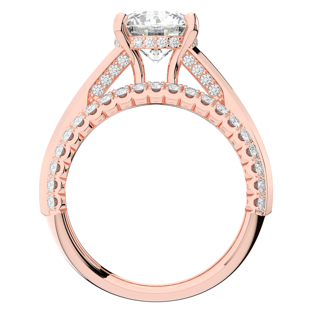 3.15CT.TW ROUND LAB DIAMOND ENGAGEMENT RING - Nazarelle