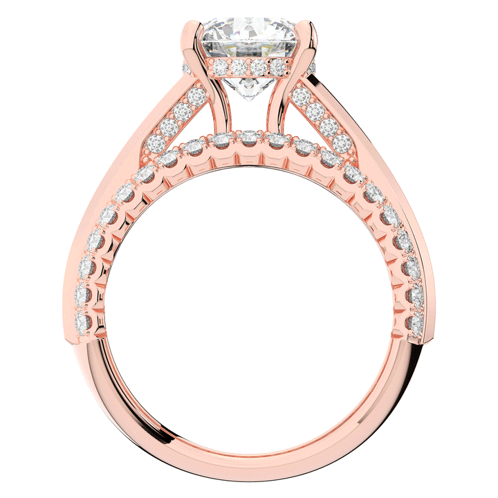 3.15CT.TW ROUND LAB DIAMOND ENGAGEMENT RING - Nazarelle