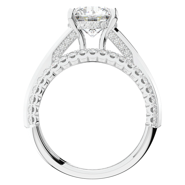 3.15CT.TW ROUND LAB DIAMOND ENGAGEMENT RING - Nazarelle