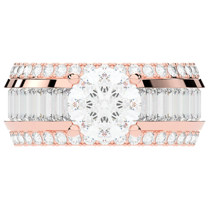 3.15CT.TW ROUND LAB DIAMOND ENGAGEMENT RING - Nazarelle