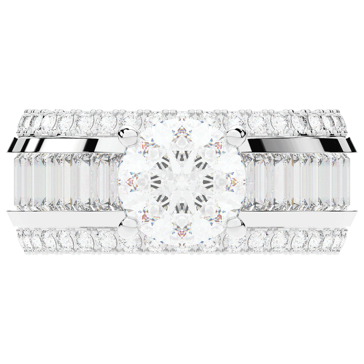 3.15CT.TW ROUND LAB DIAMOND ENGAGEMENT RING - Nazarelle