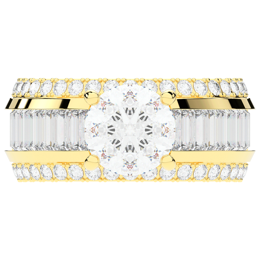 3.15CT.TW ROUND LAB DIAMOND ENGAGEMENT RING - Nazarelle
