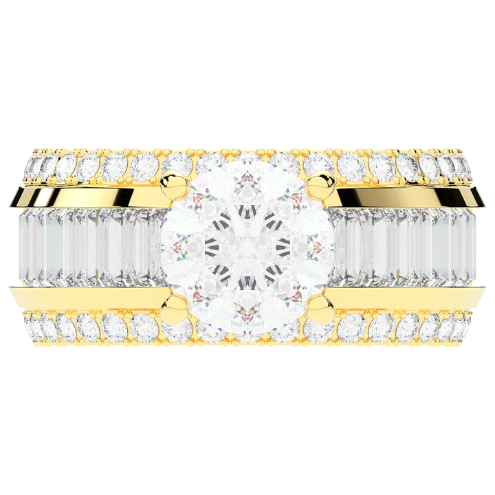 3.15CT.TW ROUND LAB DIAMOND ENGAGEMENT RING - Nazarelle