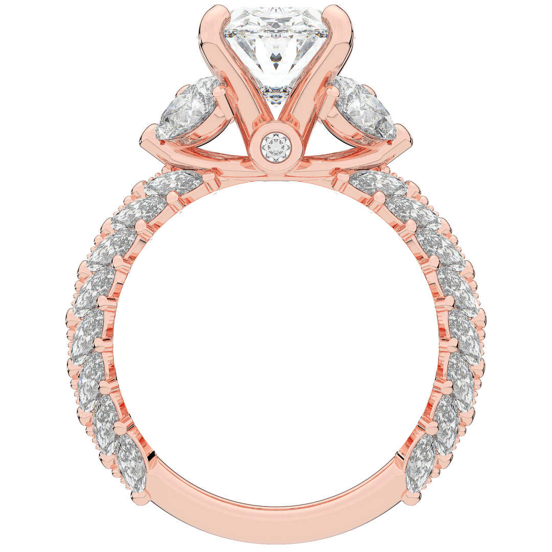 5.25CT.TW OVAL LAB DIAMOND HALO ENGAGEMENT RING - Nazarelle