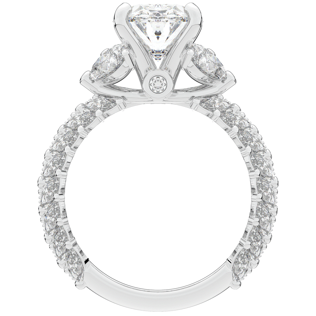 5.25CT.TW OVAL LAB DIAMOND HALO ENGAGEMENT RING - Nazarelle