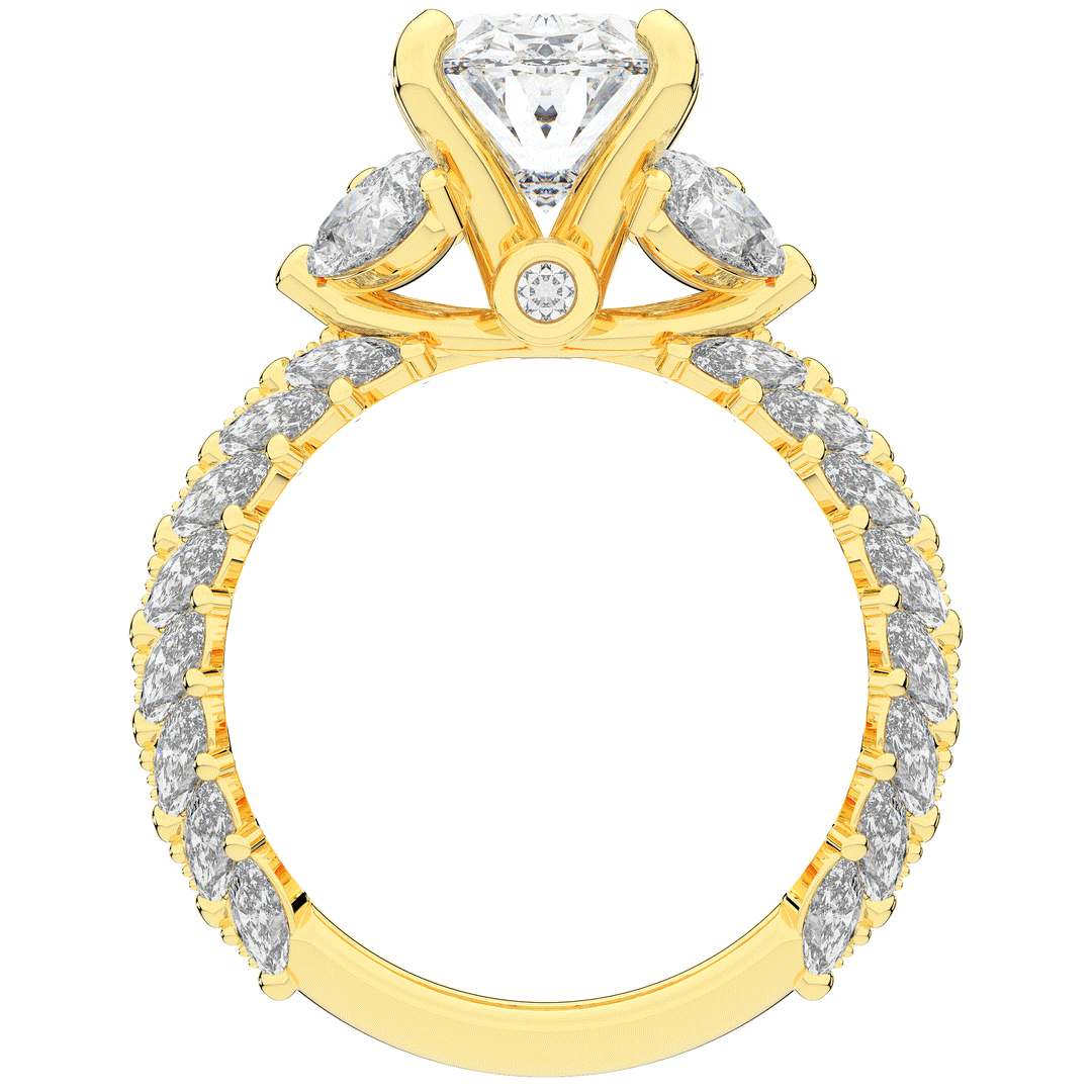 5.25CT.TW OVAL LAB DIAMOND HALO ENGAGEMENT RING - Nazarelle