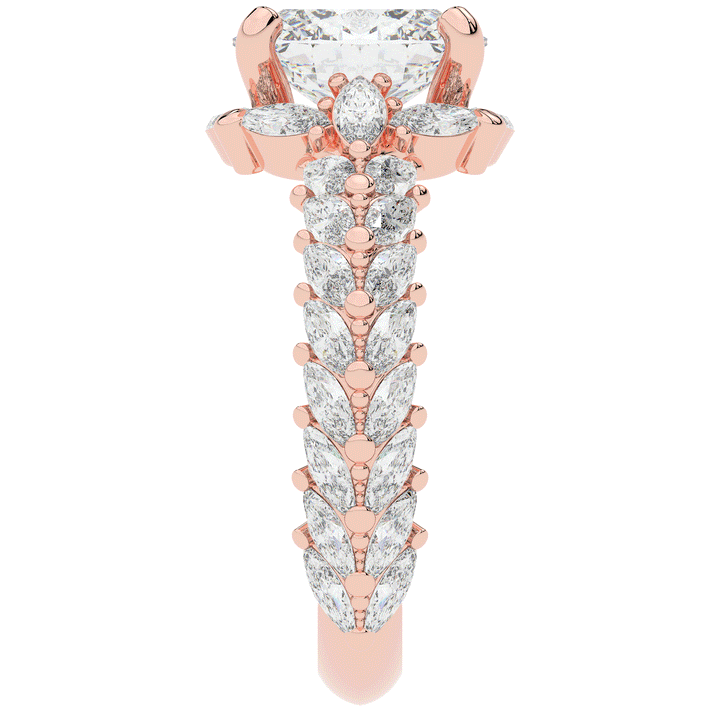 3.10CT.TW OVAL LAB DIAMOND HALO ENGAGEMENT RING - Nazarelle