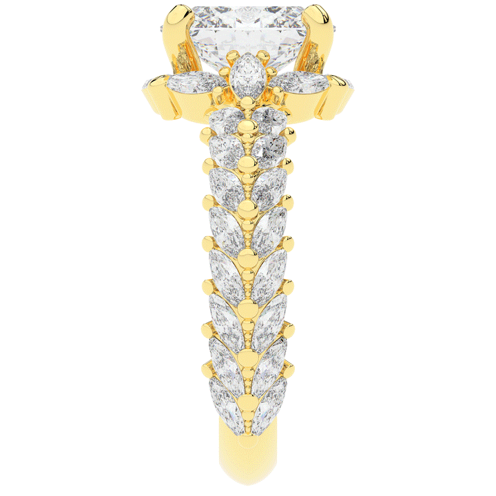 3.10CT.TW OVAL LAB DIAMOND HALO ENGAGEMENT RING - Nazarelle