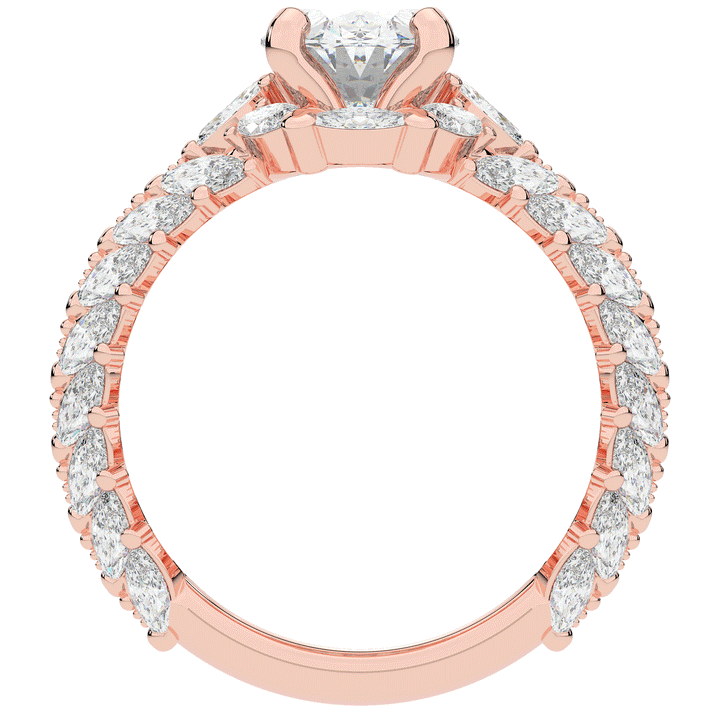 3.10CT.TW OVAL LAB DIAMOND HALO ENGAGEMENT RING - Nazarelle