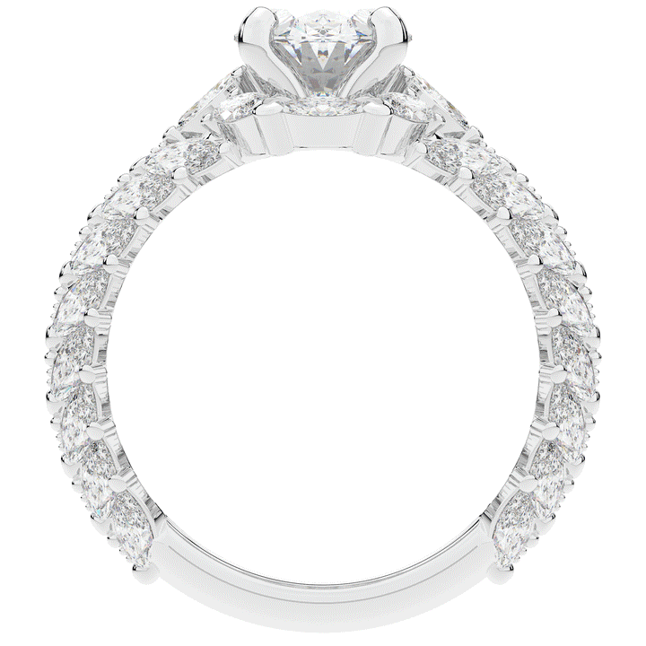 3.10CT.TW OVAL LAB DIAMOND HALO ENGAGEMENT RING - Nazarelle