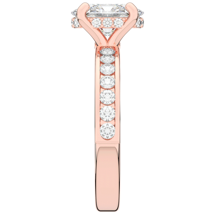 1.95CT.TW OVAL LAB DIAMOND UNDERHALO ENGAGEMENT RING - Nazarelle