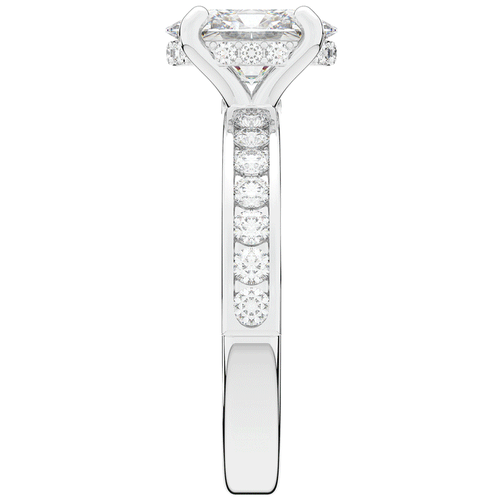 1.95CT.TW OVAL LAB DIAMOND UNDERHALO ENGAGEMENT RING - Nazarelle