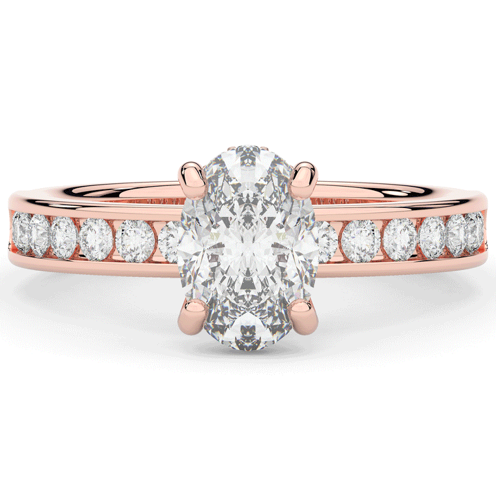 1.95CT.TW OVAL LAB DIAMOND UNDERHALO ENGAGEMENT RING - Nazarelle