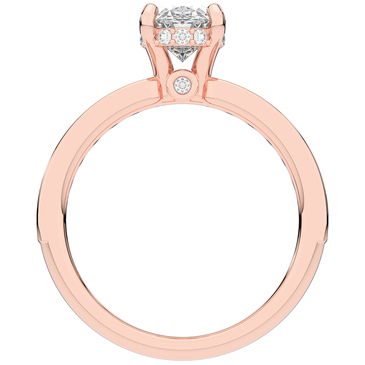 1.95CT.TW OVAL LAB DIAMOND UNDERHALO ENGAGEMENT RING - Nazarelle